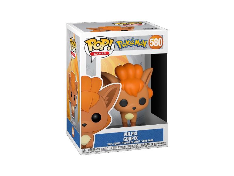 Vinylová figúrka Vulpix z Pokémonu v krabici, číslo 580.
