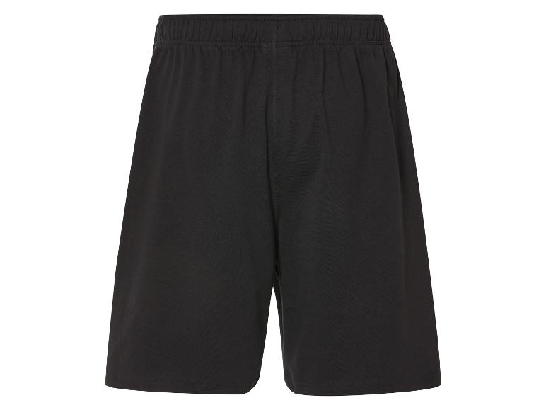 Čierne bavlnené šortky, zadný pohľad.