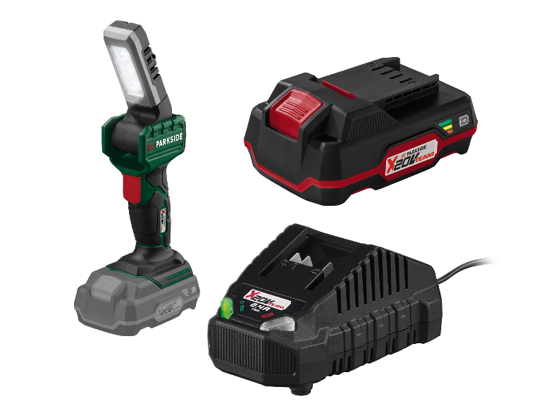 Parkside LED pracovné svetlo, batéria a nabíjačka