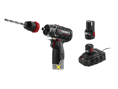 PARKSIDE PERFORMANCE® Aku vŕtací skrutkovač PBSPA 12 E4 + Akumulátor 12 V/2,5 Ah PAPK 12 2.5 B1, 2 kusy + Nabíjačka 6 A PLGK 12 6.0 B1