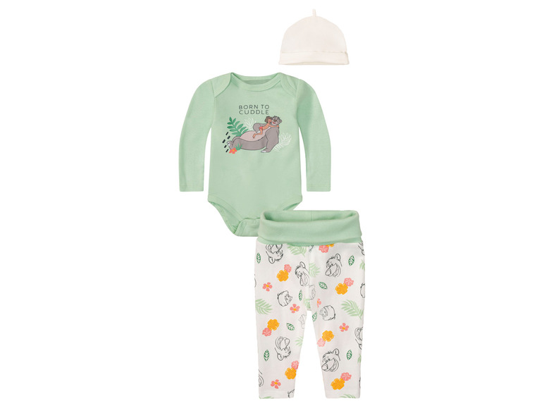 E-shop Dievčenská súprava pre bábätká, 3-dielna (50/56, zelená/biela)