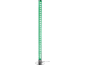 Zelená LED bublinková lampa s chrómovou základňou