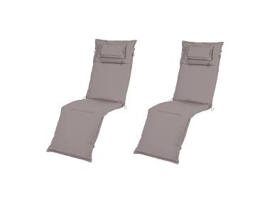 LIVARNO® Polstrovaná podložka na kreslo Toronto, hnedosivá, 2 kusy