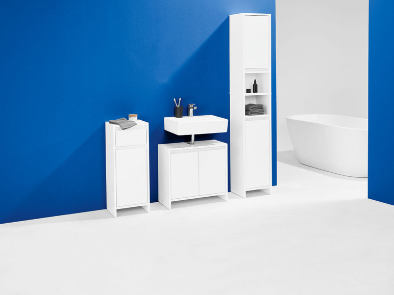 Prejsť na zobrazenie na celú obrazovku: LIVARNO home Kúpeľňová skrinka Oslo s dvierkami a zásuvkou, biela – obrázok 15