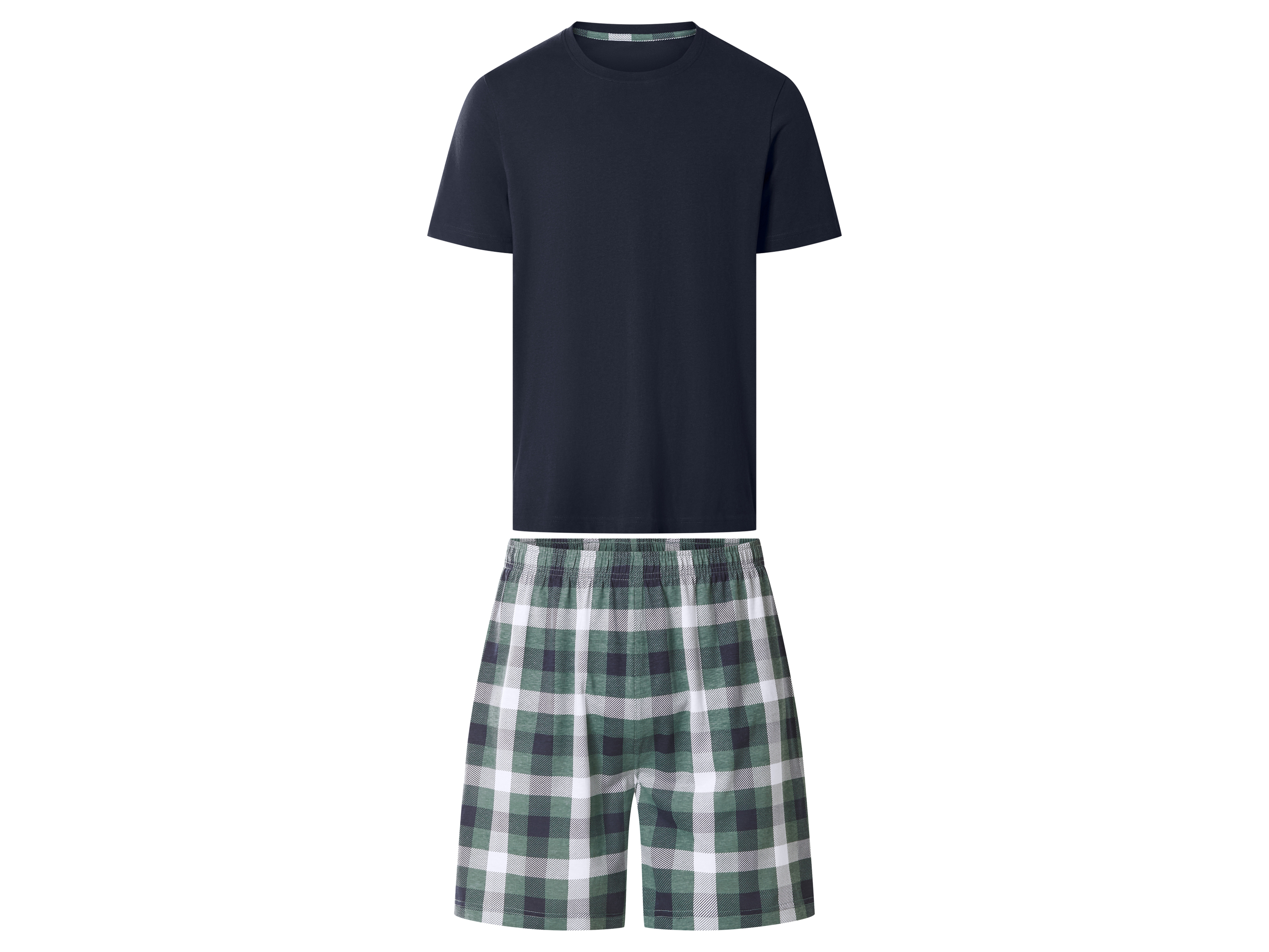 esmara Men Pánske krátke pyžamo (károvaná/navy modrá, M (48/50))