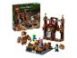 Stavebnica Minecraft Movie Woodland Mansion Fighting Ring s figúrkami a stavbami.