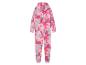 Ružová onesie s potlačou tie-dye a kapucňou.