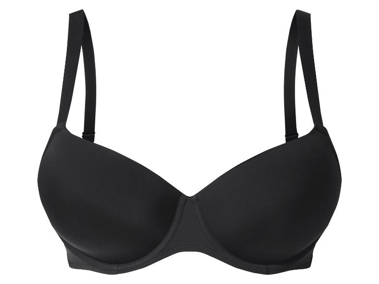 esmara® Dámska vystužená podprsenka Xxl, 2 kusy (čierna/béžová, 90C)