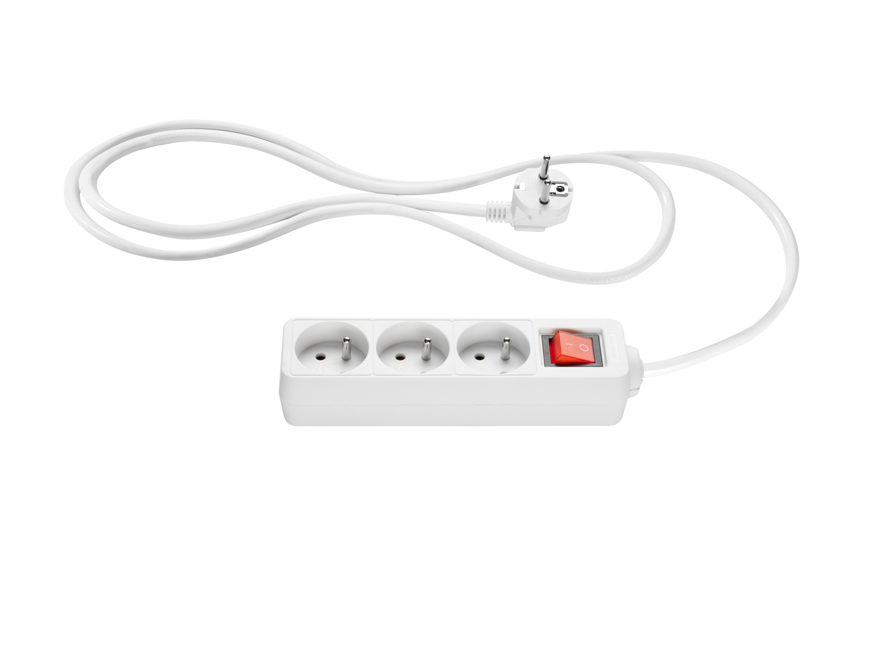 TRONIC® Zásuvková lišta (3 zásuvky, biela)