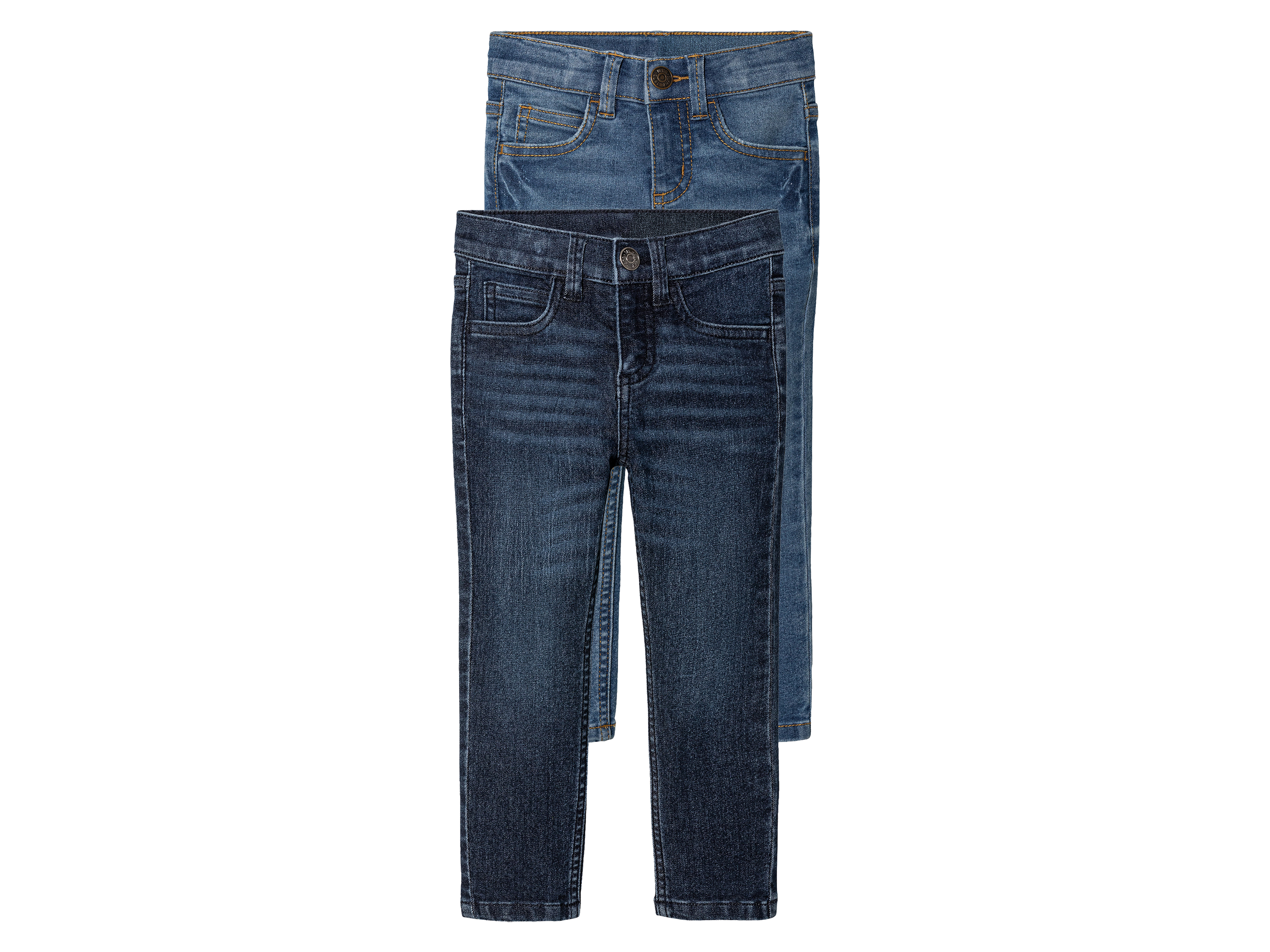 lupilu® Detské rifle „Slim Fit", 2 kusy (98, tmavomodrá/bledomodrá)