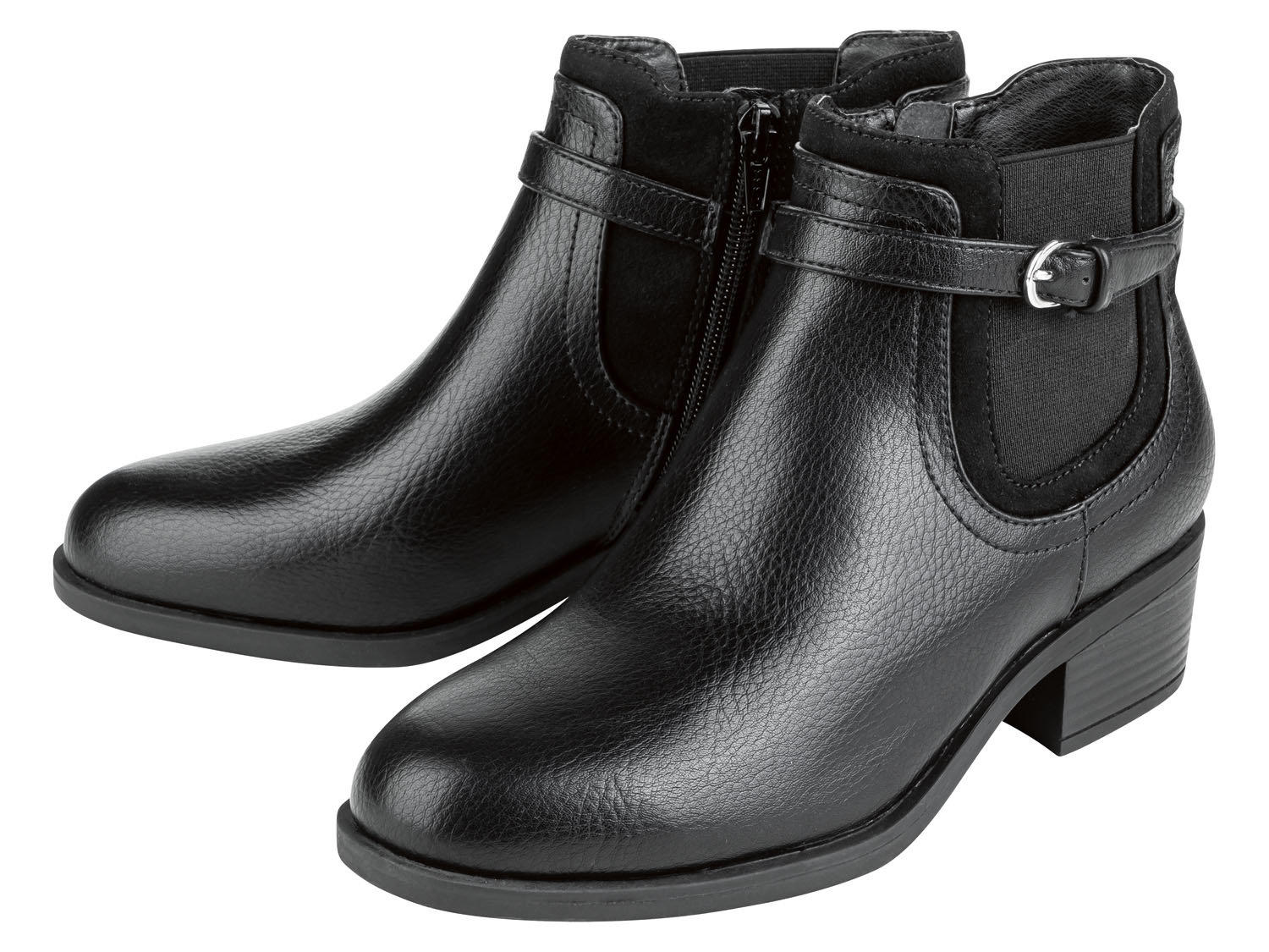 esmara® Dámske členkové čižmy (čierna/stiahnutie gumou, 38)