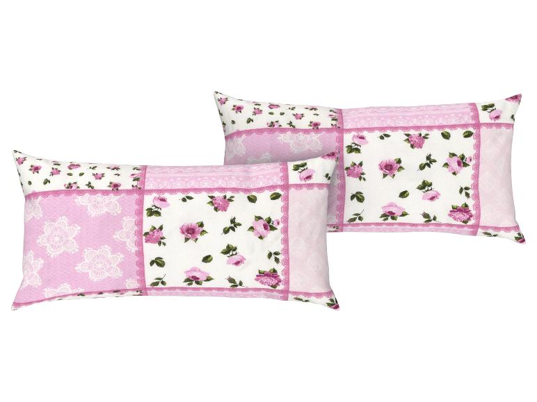 Livarno home Obliečka na vankúš, 2 kusy (patchwork)