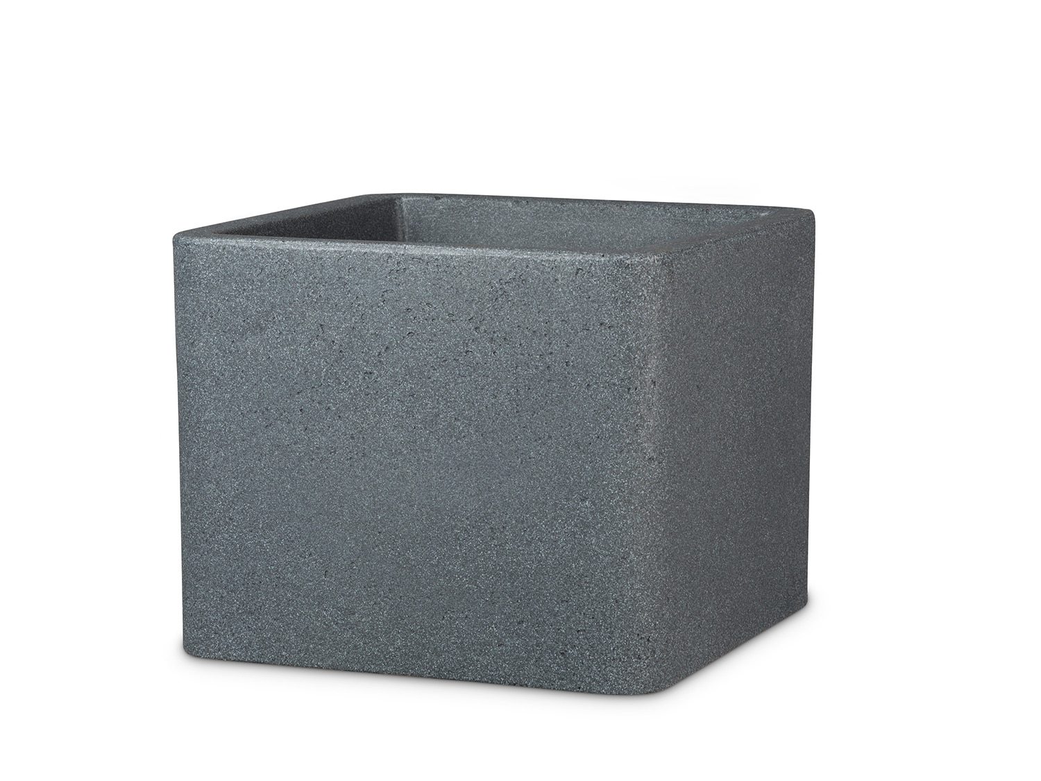 Scheurich Kvetináč Cube (žula/čierna, Ø 30 cm)