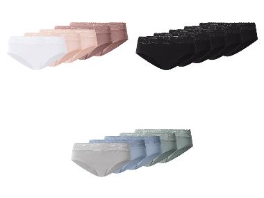 esmara® Dámske bedrové nohavičky s čipkou, 5 kusov