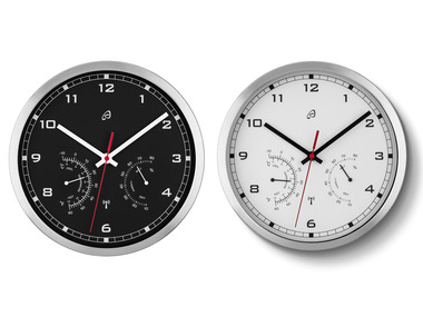 AURIOL® Nástenné hodiny s teplomerom a vlhkomerom