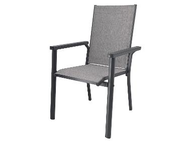 LIVARNO® Hliníkové stohovateľné kreslo Houston, svetlosivá