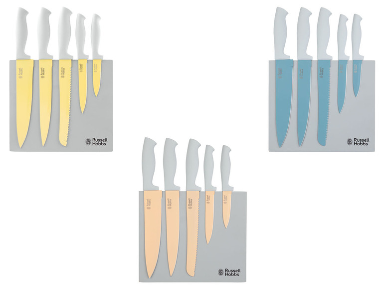 Prejsť na zobrazenie na celú obrazovku: Russell Hobbs Súprava nožov v pastelových farbách – obrázok 1