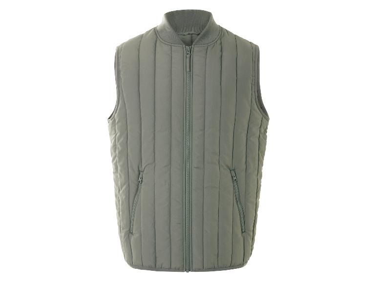Zelená prešívaná vesta na zips