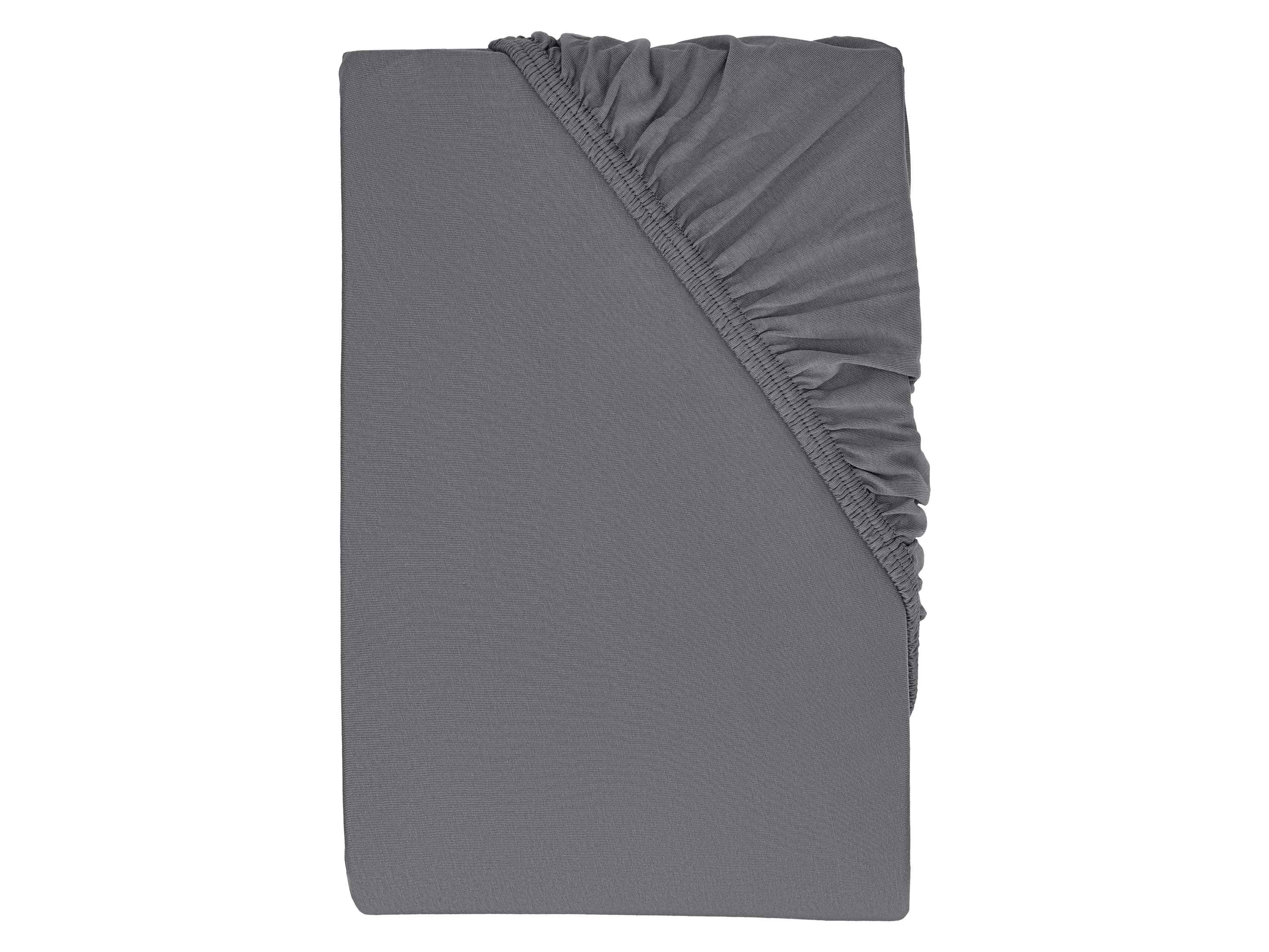 LIVARNO® Napínacia džersejová plachta, 140-160 x 200 cm (bledosivá)
