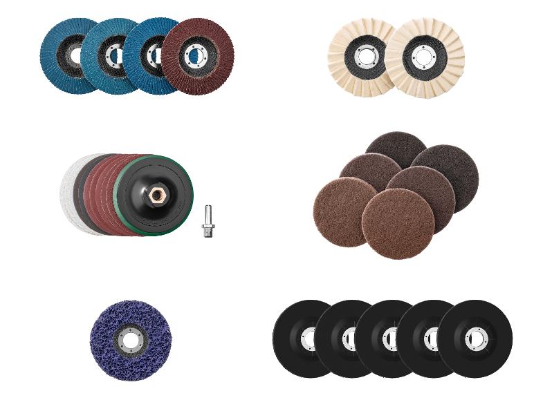Brúsne kotúče, leštiace kotúče a leštiace pady na brúsenie a leštenie.