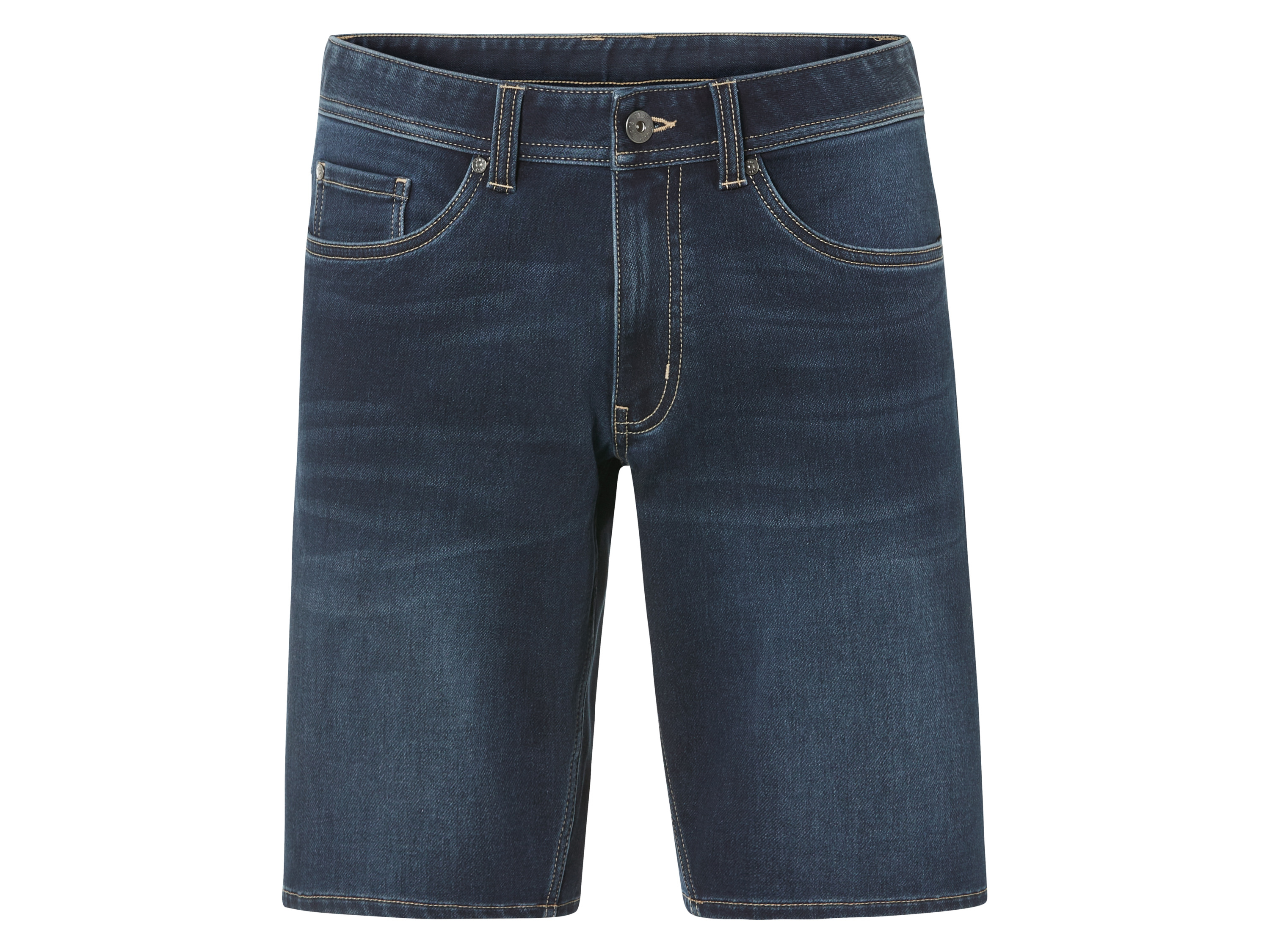 LIVERGY® Pánske rifľové bermudy (tmavomodrá, 50)