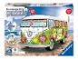 3D puzzle Ravensburger s autobusom Volkswagen T1 v hippie štýle.