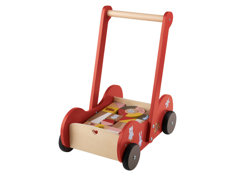 E-shop Playtive Drevený vozík (červená)