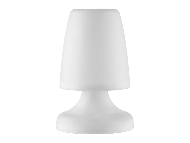 Biela stolová lampa s matným povrchom