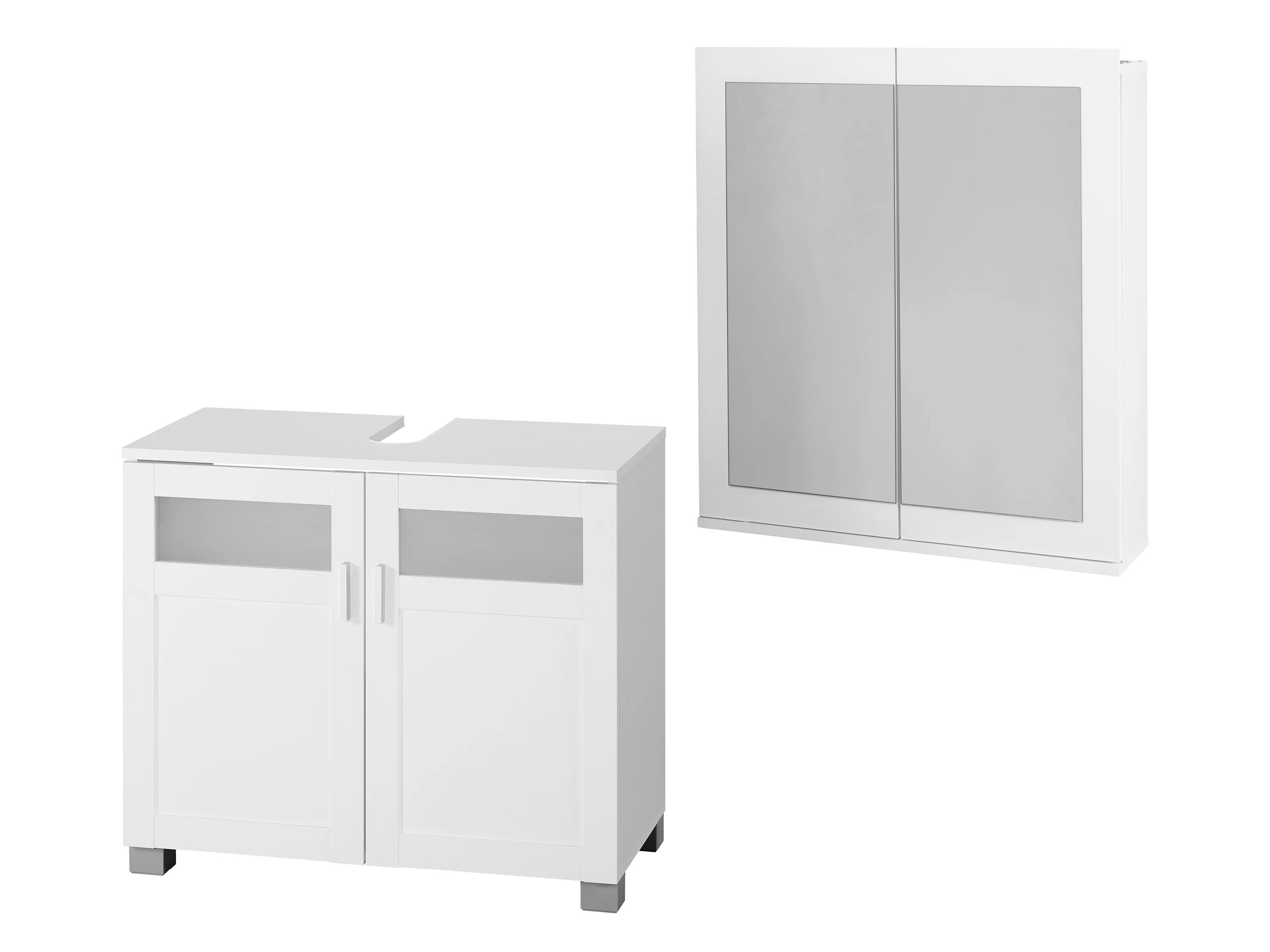 LIVARNO® Skrinka pod umývadlo Basel + Skrinka so zrkadlom Basel