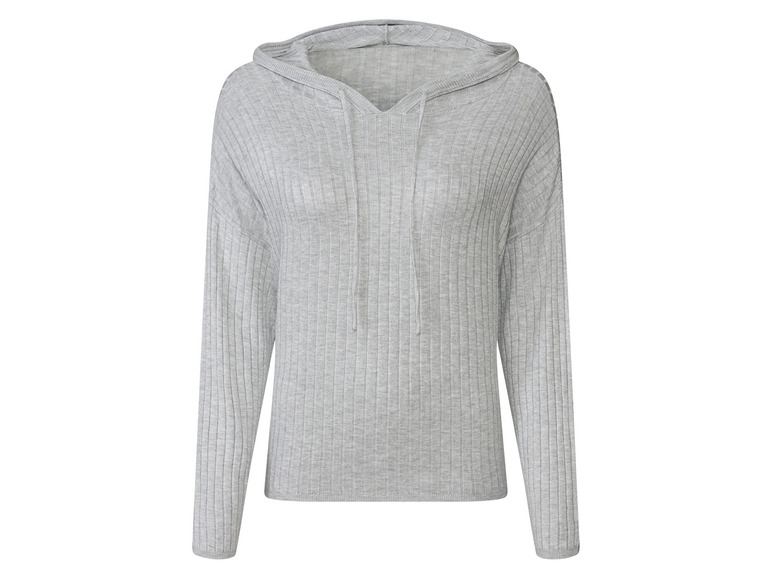 esmara® Dámsky rebrovaný sveter (L (44/46), sivá)