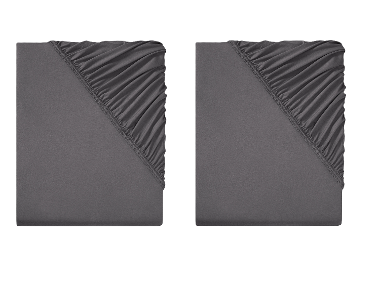 LIVARNO HOME Napínacia plachta, 90 – 100 x 200 cm, tmavosivá, 2 kusy