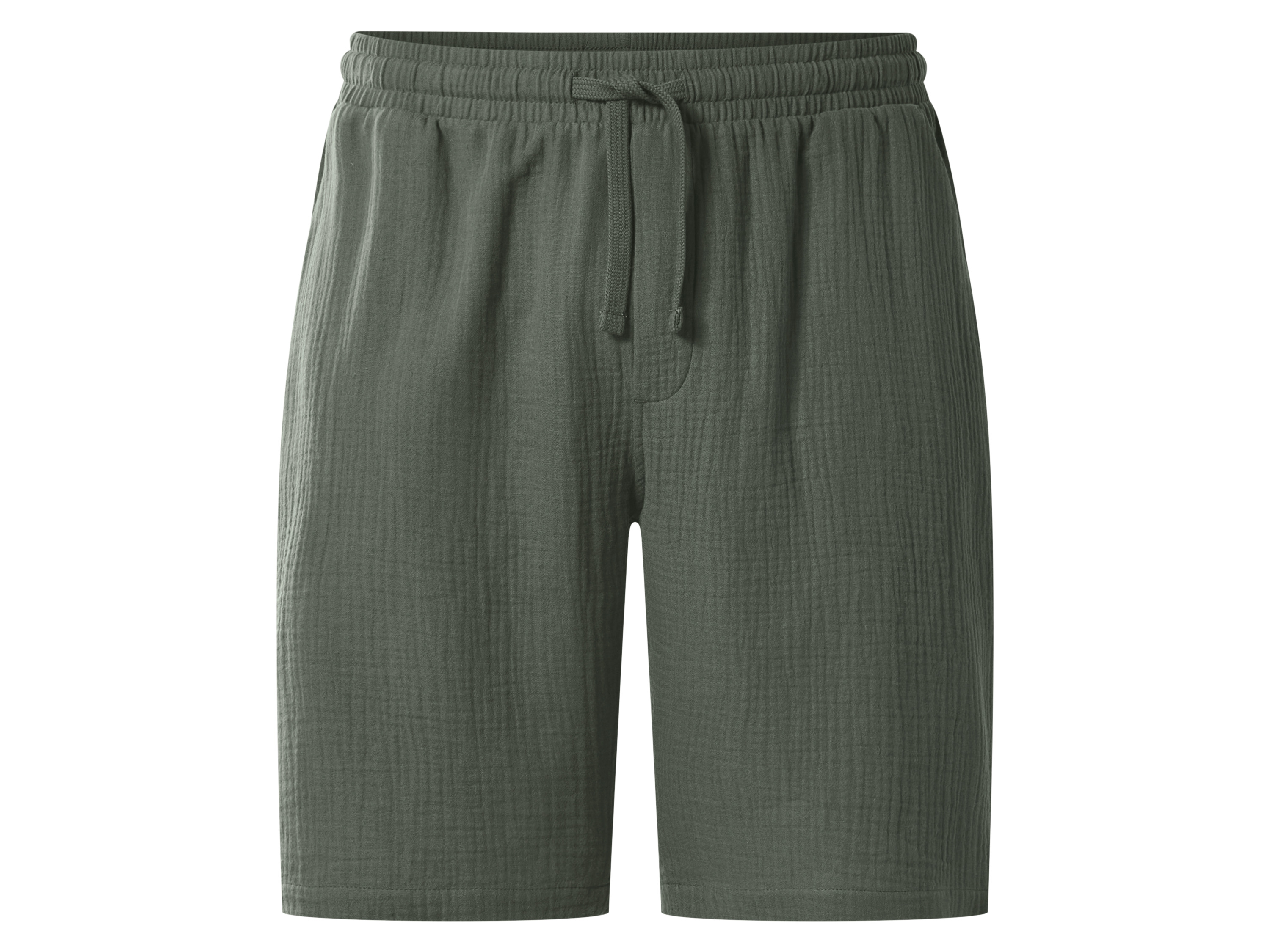 ESMARA MEN Pánske mušelínové šortky (zelená, XL (56/58))
