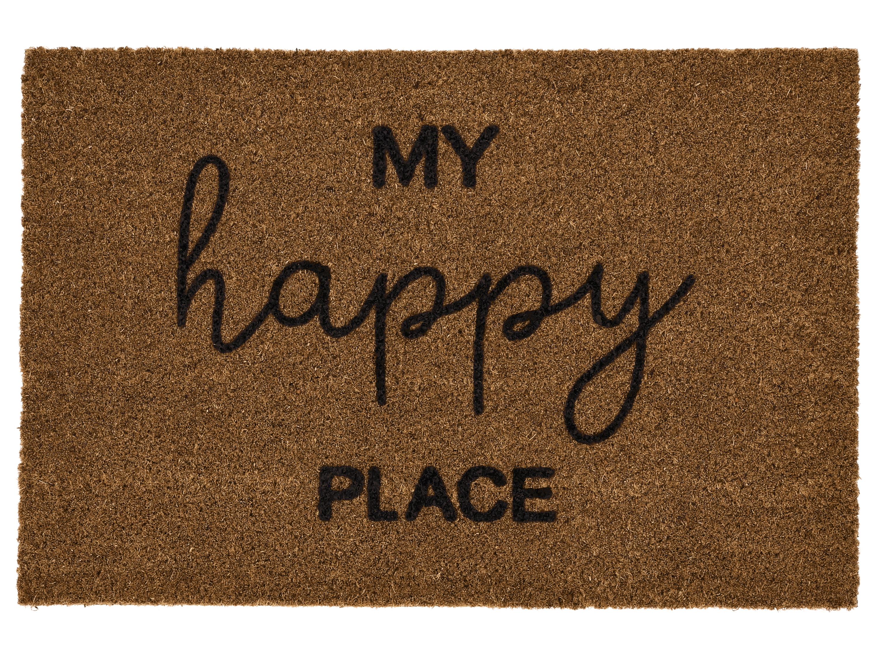 LIVARNO® Kokosová rohožka, 40 x 60 cm (nápis Happy place)