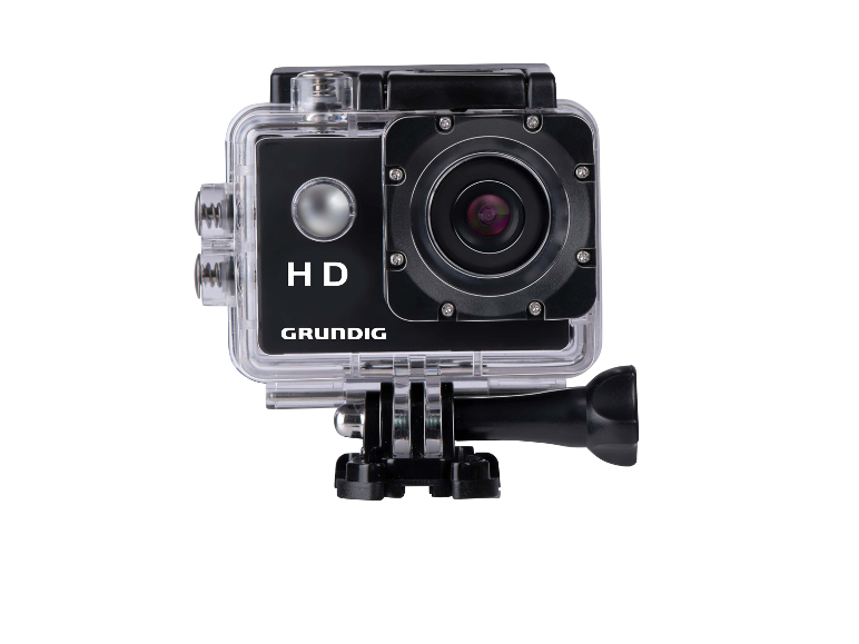 Akčná kamera Grundig HD s držiakom.