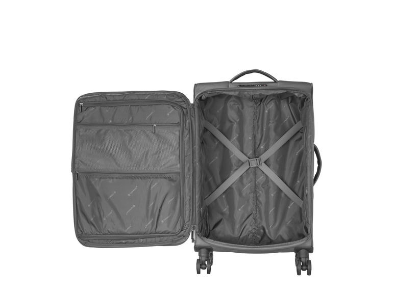 Prejsť na zobrazenie na celú obrazovku: TOPMOVE® Textilný cestovný kufor, 62/69 l, sivá – obrázok 2