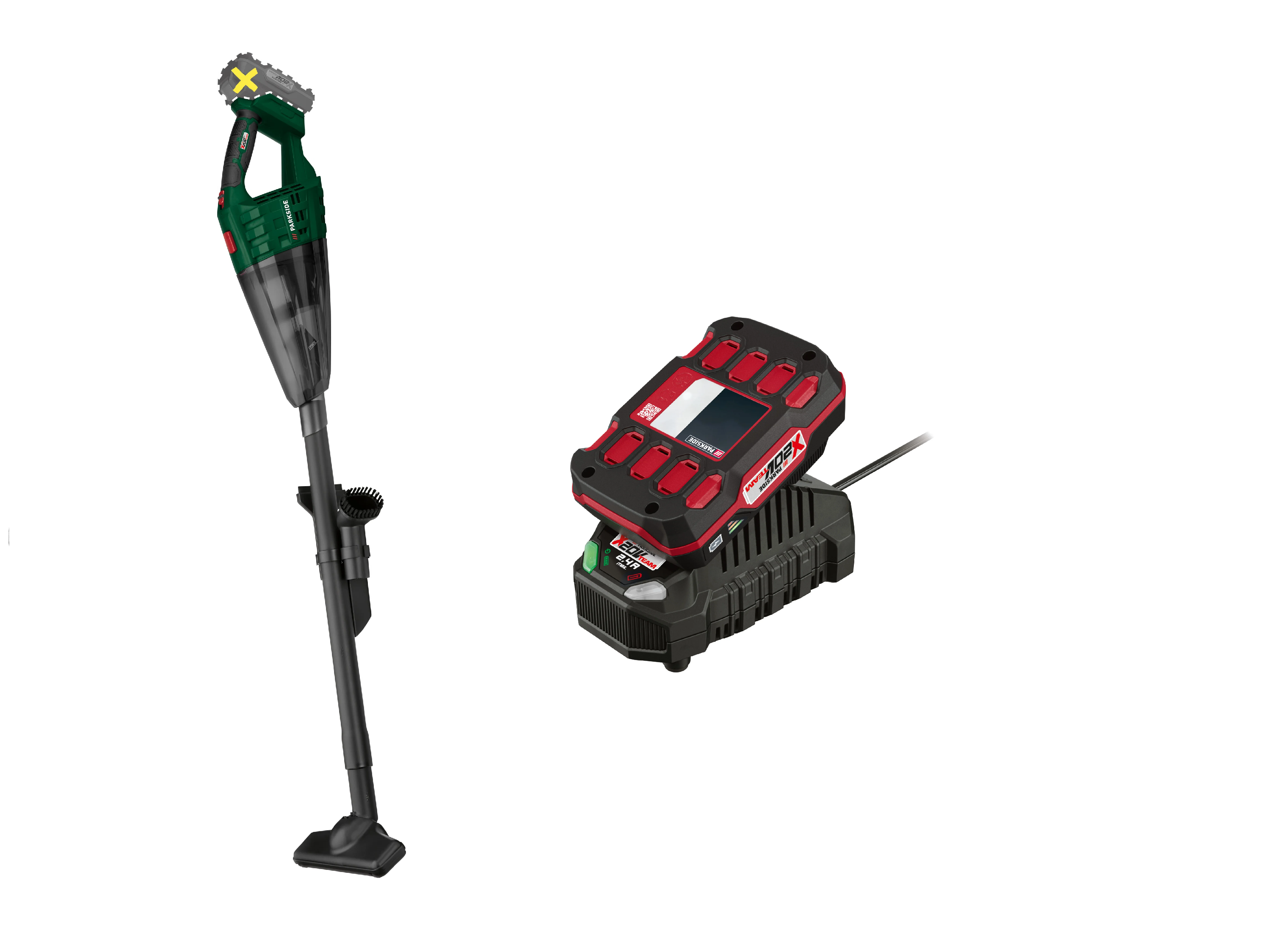 PARKSIDE® Aku ručný vysávač PHSSA 20-Li D2 + Akumulátor 20 V/2 Ah + Nabíjačka 20 V/2,4 A