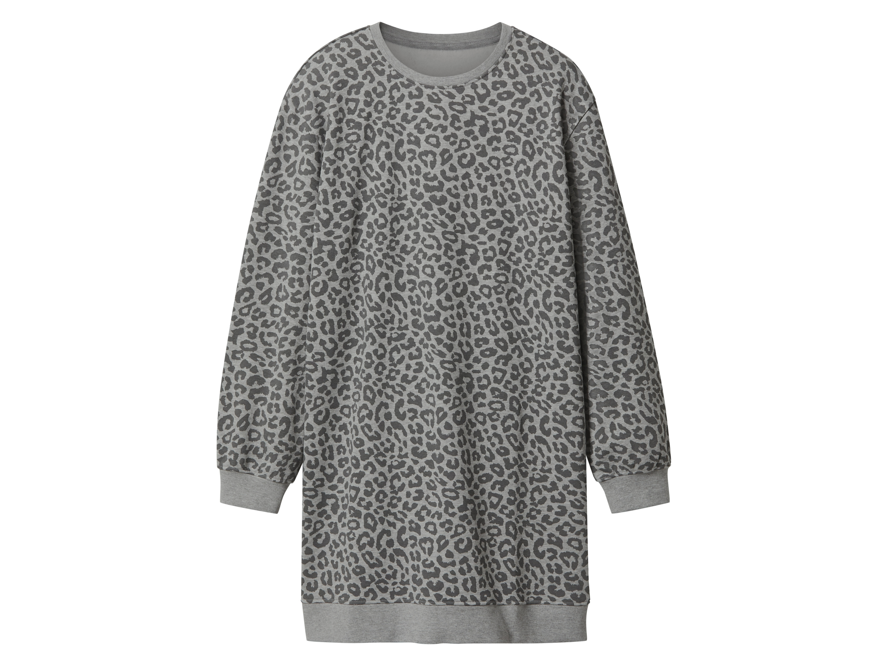 esmara® Dámske mikinové šaty (leopardí vzor/sivá, XS (32/34))