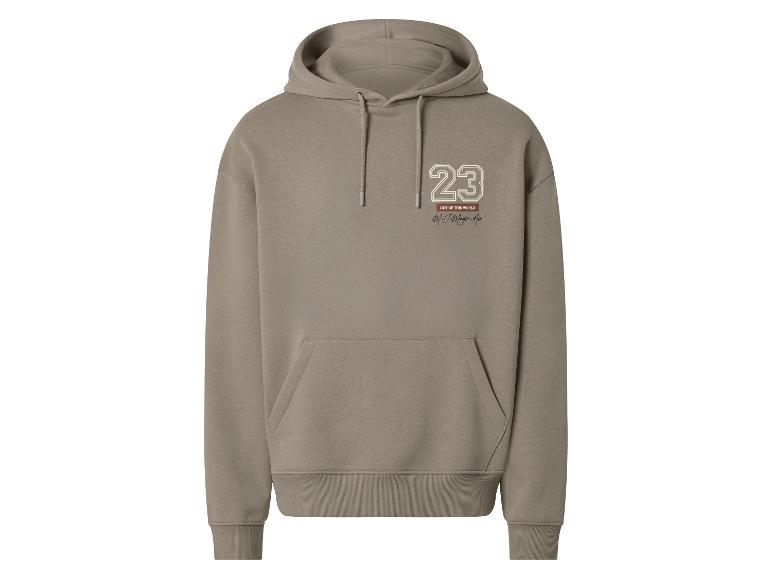 Taupe mikina s kapucňou s potlačou '23 OUT OF THIS WORLD M.J. Magic Air'