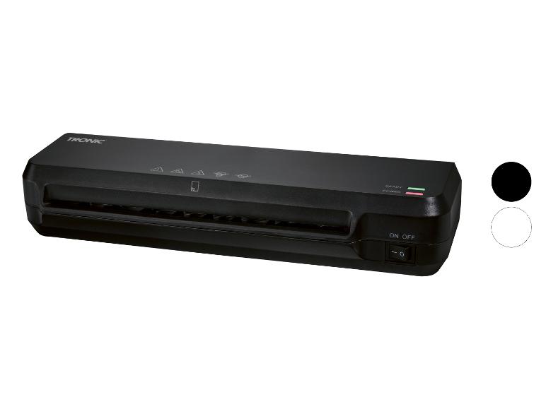 Čierny laminátor TRONIC s vypínačom a kontrolkami
