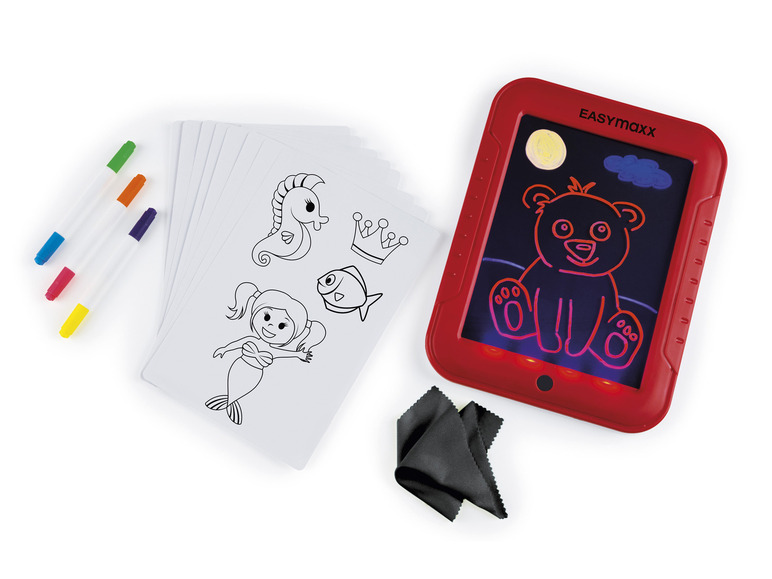 Prejsť na zobrazenie na celú obrazovku: EASYmaxx Tabuľka na kreslenie Magic Glow, 20-dielna súprava – obrázok 6