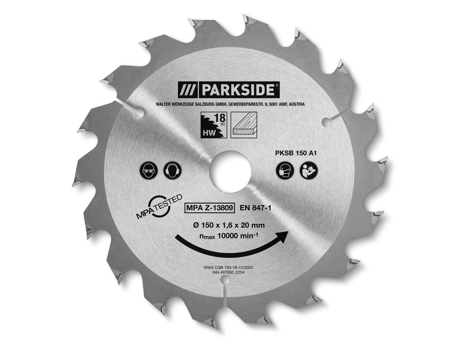 PARKSIDE® Pílový kotúč, 150 mm PKSB 150 A1 (18 zubov)