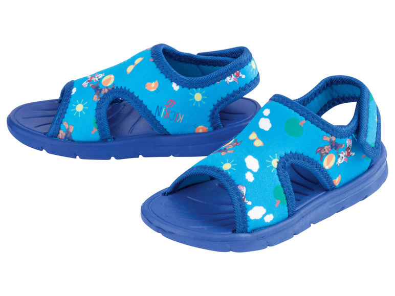 Modré sandále s potlačou Paw Patrol pre deti.