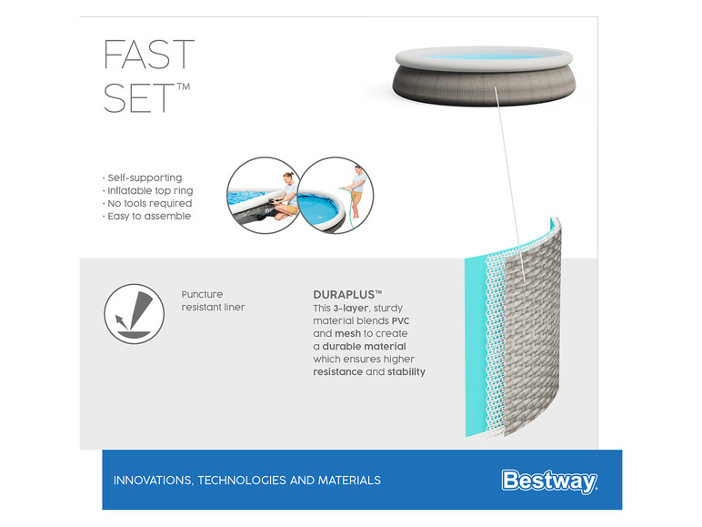 Prejsť na zobrazenie na celú obrazovku: Bestway Bazén Fast Set s filtračným čerpadlom, 396 x 84 cm – obrázok 9