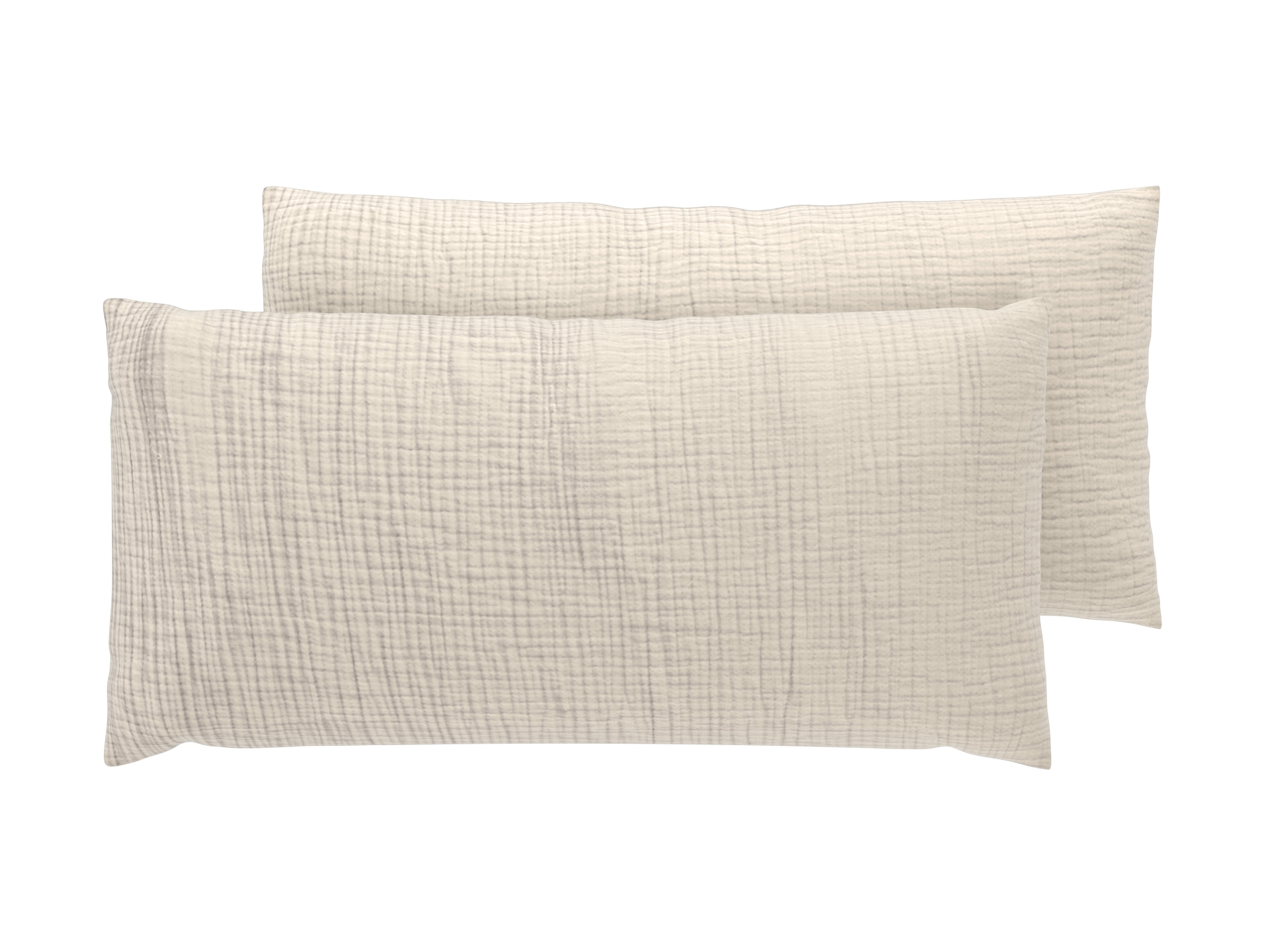 LIVARNO® Mušelínová obliečka na vankúš, 40 x 80 cm, 2 kusy (béžová)