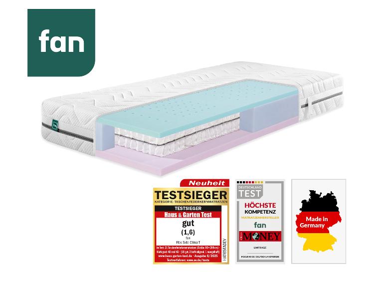 Matrac fan Flex Side Clima T s oceneniami Testsieger a Made in Germany.