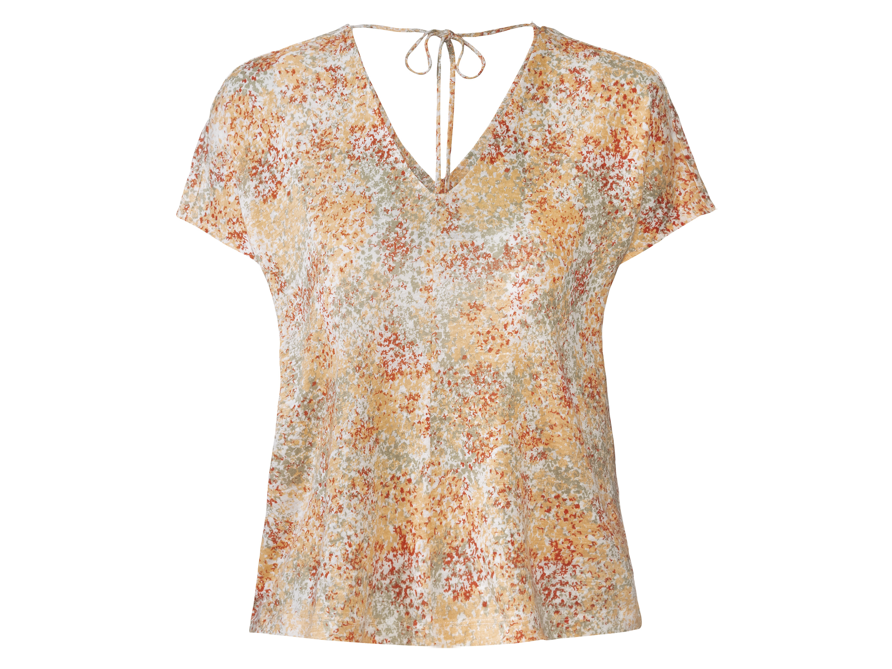 esmara® Dámske tričko (XS (32/34), oranžová so vzorom)