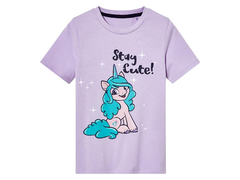Lila tričko s potlačou jednorožca a nápisom 'Stay Cute!'