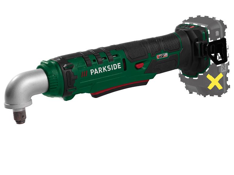 Akumulátorový uhlový skrutkovač PARKSIDE X 20V Team, zeleno-čierny.
