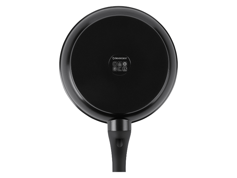 Panvica SilverCrest, čierna, pohľad zhora.