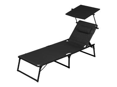 LIVARNO® Hliníkové ležadlo Houston, čierna